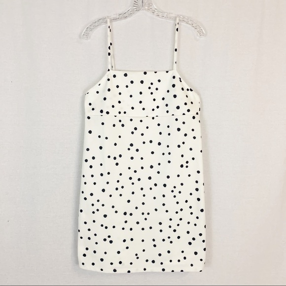 Zara White Black Polka Dot Strappy Mini Dress NWT - Picture 2 of 6